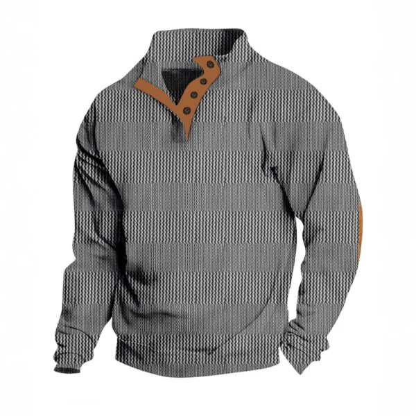 Spring And  Men's Standing Collar Sweatshirt Is Outdoor Casual Sweaters Tops - Image 19