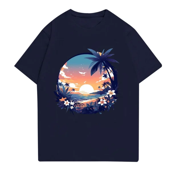 Men's Stand Collar Short Sleeve Shirt Loose Leisure Holiday Shirt Man - Image 22