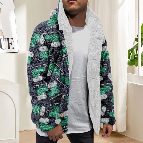 Men'S Winter Zipper Hooded Fleece Sweatshirt With Patch Pocket Casual Jacket - Image 16