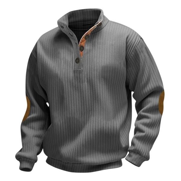 Spring And Men's Standing Collar Sweatshirt Is Outdoor Casual Sweaters Tops - Image 20