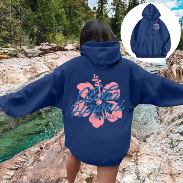 Women's Fashion Lightweight Long Sleeve with Pockets Pullover Hoodies - Image 19