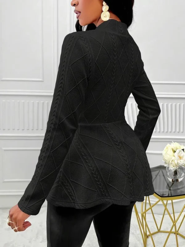 Black suit long sleeve jacket women - Image 17