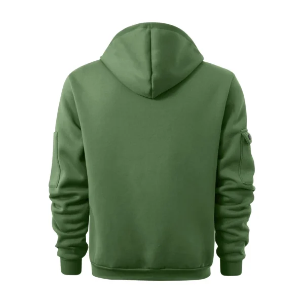 Men's Sweatshirt Hoodie Zipper Arm Pocket Cardigan Men's Sports Large Size - Image 12