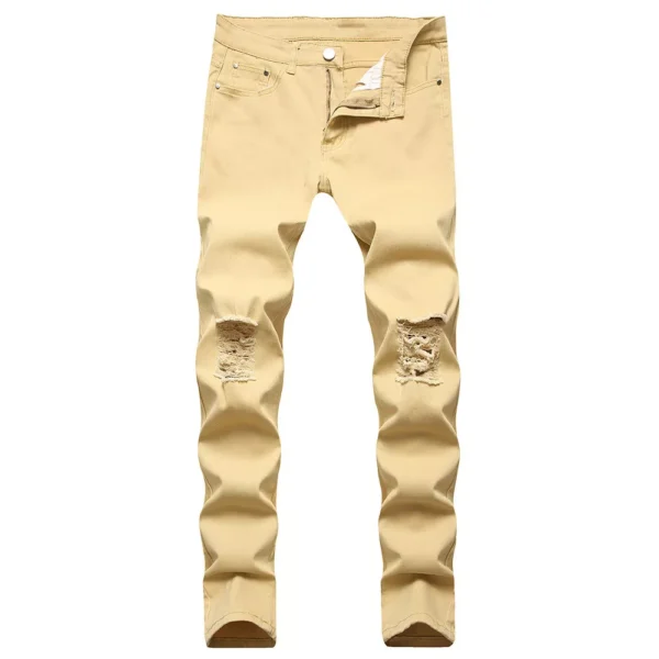 Men's stretch ripped pants tight - Image 9