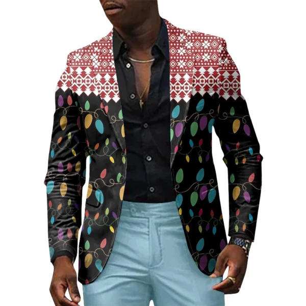 Unisex Winter Christmas Prints Suit Jackets Unisex Casual Fashion Button Jackets - Image 28
