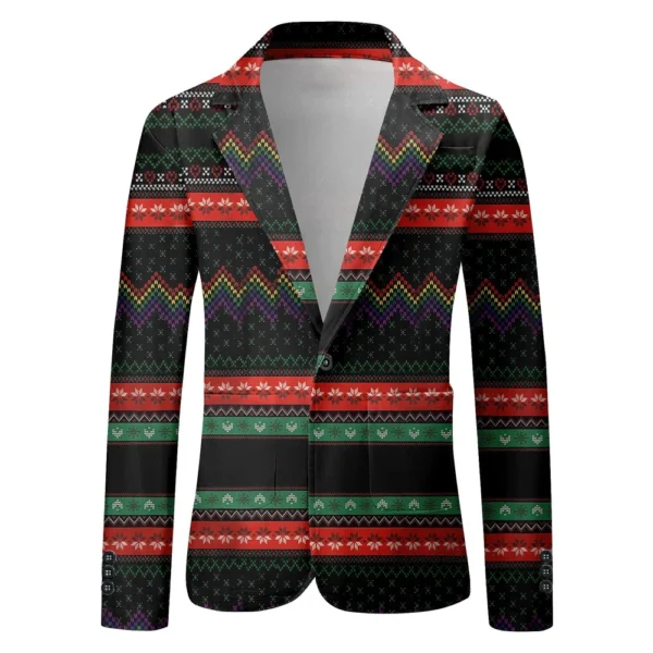 Unisex Winter Christmas Prints Suit Jackets Unisex Casual Fashion Button Jackets - Image 23