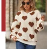 Plush love print long-sleeved crew-neck hoodie - Image 10