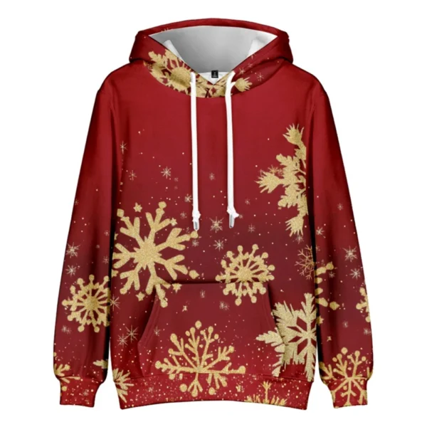 Men's Loose Printed Hooded Sweatshirt Men's Casual Fashion Sports Sweatshirt - Image 2