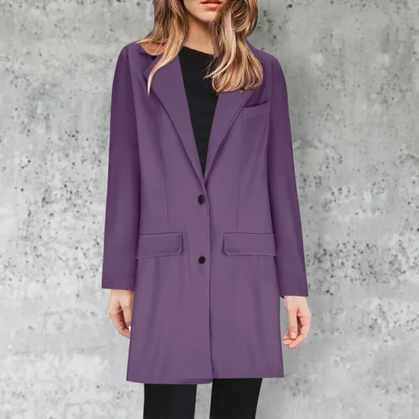 Jacket For Women Casual Plus Size Coat Winter Business  Solid Color Suit Jacket - Image 31