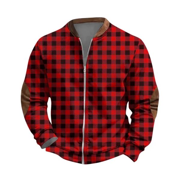 Men'S Retro Casual Sportswear With Open Zipper Sweatshirt Jacket - Image 17