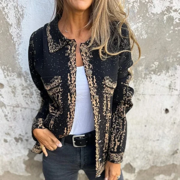 Women's denim jacket with multicolored metal button lapels - Image 13