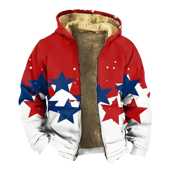 Men's Warm Zip Up Sweatshirt Fleece Thick Winter Hoodie Heavyweight Coats. - Image 25