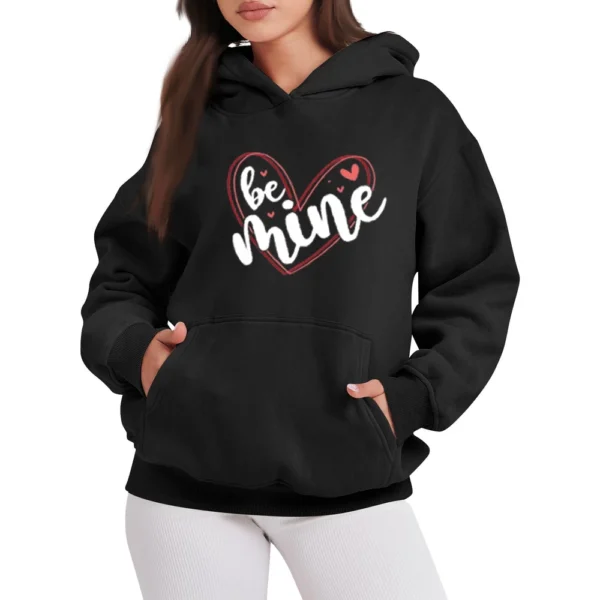 BE MIME Women's Fashion Casual Pullover Hoodie Valentine's Day Printed - Image 13