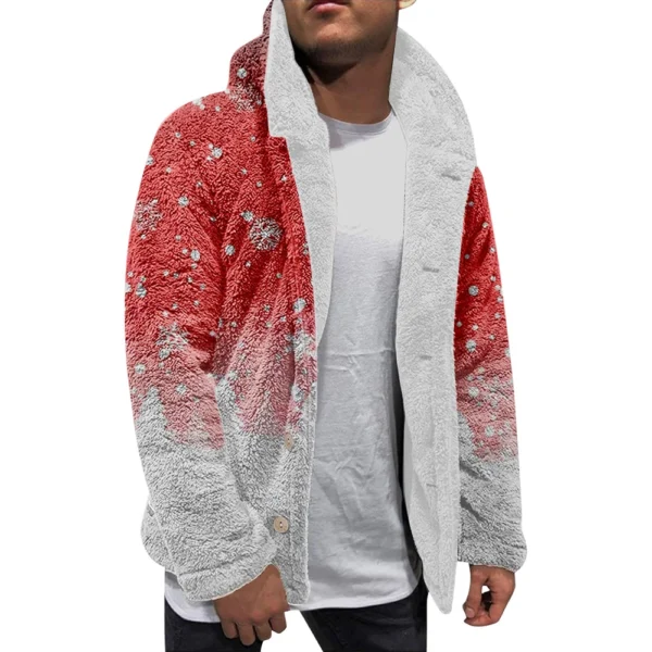 Men'S Winter Zipper Hooded Fleece Sweatshirt With Patch Pocket Casual Jacket - Image 23