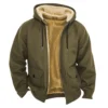 Men's Casual Zippered Pocket Hooded Jacket Men's Solid Color Fashion Warm Jacket - Image 9