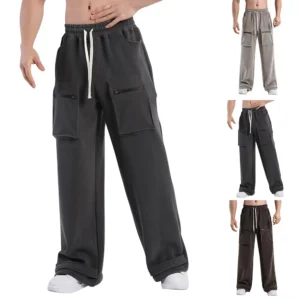 Men's Casual Sports Pants Loose Long Panel Fitness Running Cargo pants