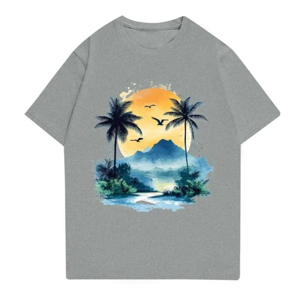Men's Stand Collar Short Sleeve Shirt Loose Leisure Holiday Shirt Man - Image 19