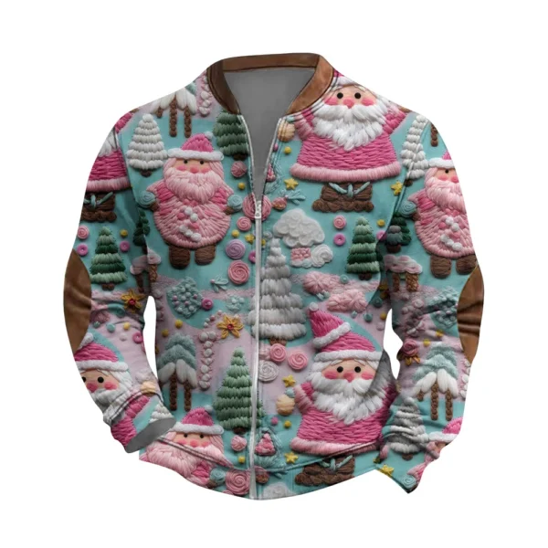 Men'S Retro Casual Sportswear With Open Zipper Sweatshirt Jacket - Image 26