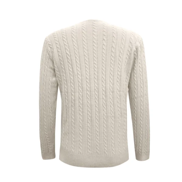 Women's Cable Knit V Neck Sweater Lightweight Soft Pullover Sweaters - Image 14