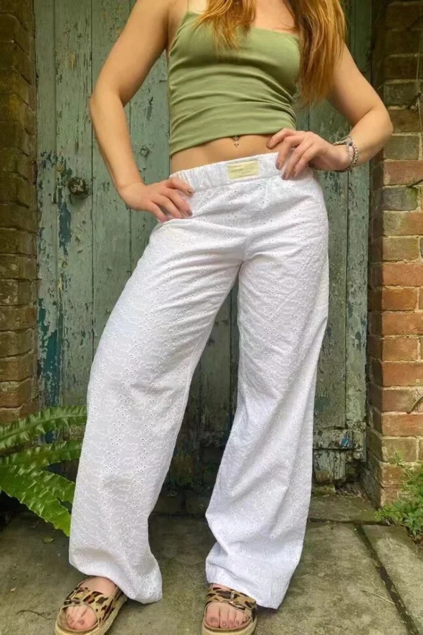 Women's Striped Wide Leg Pants Casual Pants - Image 15