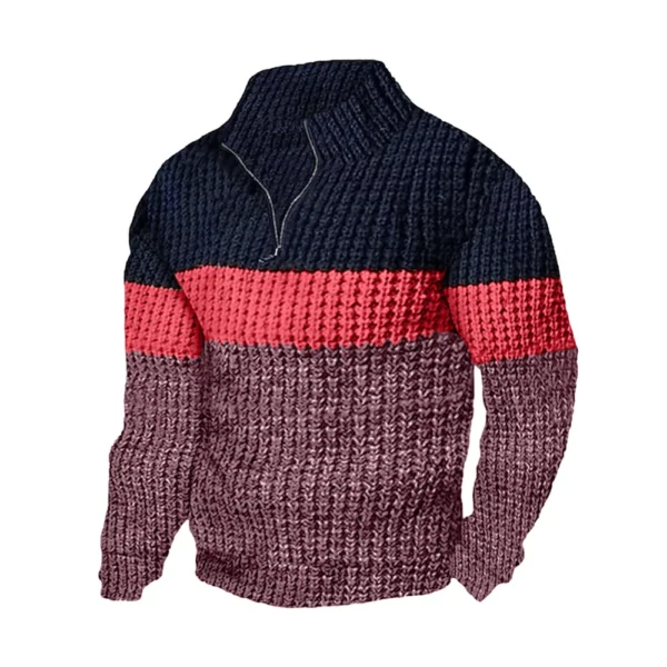 Men's Sweater, Men's Casual Knitted Pullover, Loose Fit, Long Sleeved - Image 2