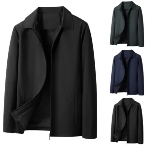 Mens Corduroy Casual Lapel Outdoor Solid Color Stylish Executive Jacket
