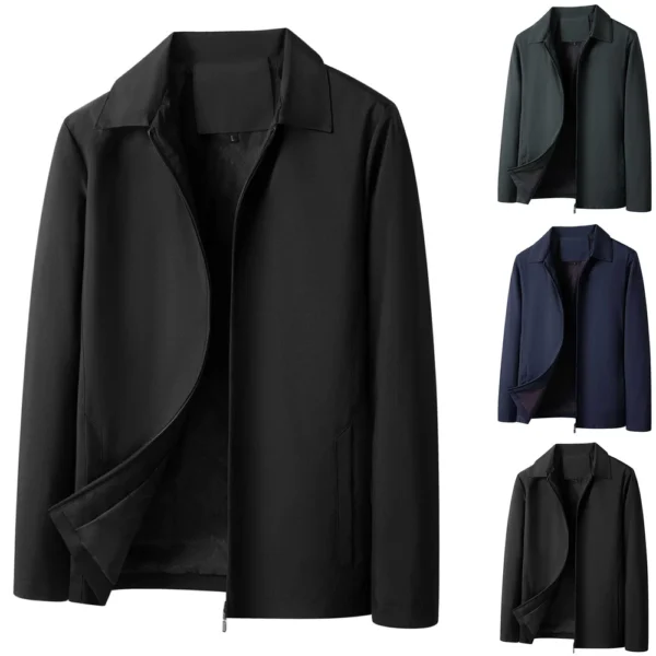 Mens Corduroy Casual Lapel Outdoor Solid Color Stylish Executive Jacket