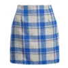 Womens High Waist Plaid Skirt Bodycon Pencil Wool Mini Skirts - Image 22