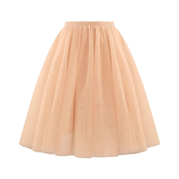 Women's Fashion Solid Color Half Skirt Party Ballet Puff Skirt Mesh Skirt - Image 16