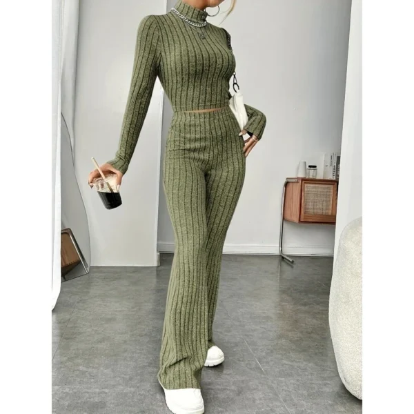 Women's clothing inner with long sleeves and trousers set two-piece set - Image 9