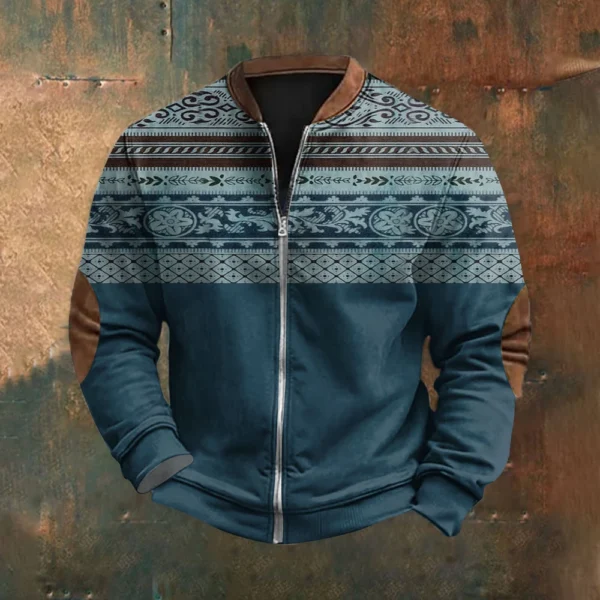 Men's Retro Casual Gradient Printed Sweatshirt - Image 28