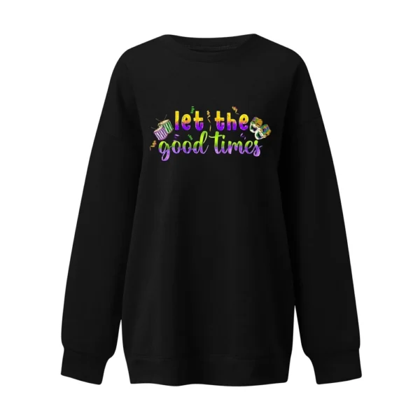 Women's Casual Fashion Carnival Print Long Sleeve O-Neck Sweatshirts Pullover - Image 12