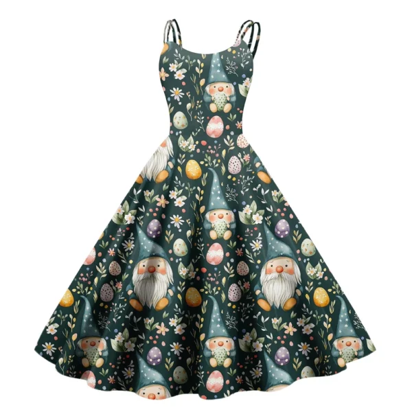 Women's Loose Casual Easter Printed Dresses Summer Sundresses Fashion Dress - Image 17