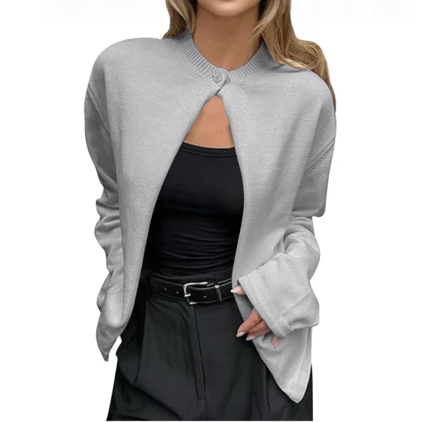 Women's Cardigan Sweaters Front Button V-Neck Lightweight Knit Cardigans - Image 5