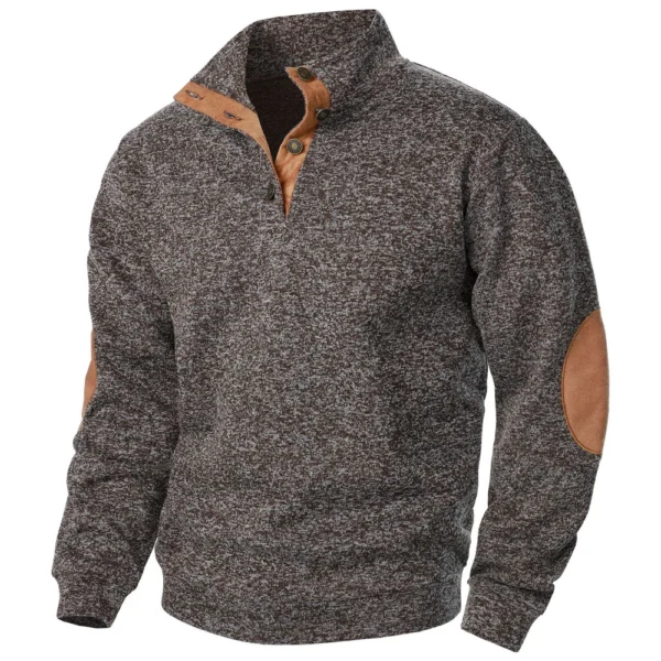 Men's Standing Collar Sweatshirt Is Outdoor Casual Sweaters Tops - Image 10