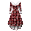 Women's Fashion V-neck Casual Fit Christmas Print Party Long Sleeve Dress - Image 26