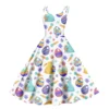Women's  Casual Fashion Flower Print Sexy Off Shoulder Punk Retro Skirt - Image 22