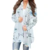 Women's Fashion Casual Vintage Floral Printed Mid-Length Cardigan Jacket - Image 23