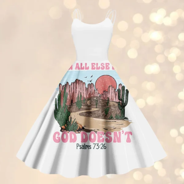 Christmas ladies casual fashion flower print sexy off shoulder punk retro skirt - Image 19