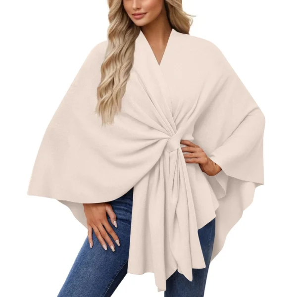 Women's Elegant Shawl Wraps Soft Open Front Sweater For Spring Fall Winter - Image 14