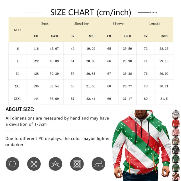 Men's Printed Sweatshirt Hoodie Zipper Arm Pocket Cardigan Men's Sports Large - Image 33