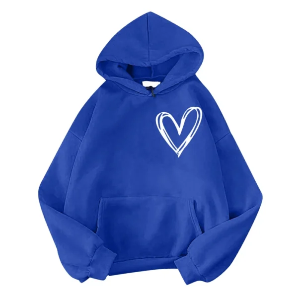 Hooded Plus Velvet Sweater Women's Casual Loose Tops Jacket Couples Hoodies - Image 4