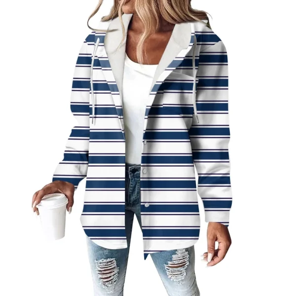 Women's Coat Casual And Fashionable Composite Thick And Warm Printed Hooded - Image 6