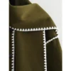Women's scarf with patchwork tweed coat - Image 21