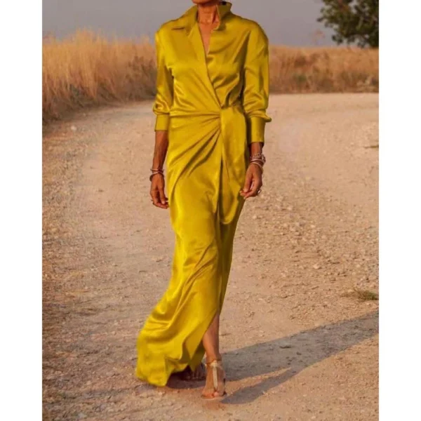 Women's high-waisted split-ended floor mopping long-sleeved clothes - Image 7