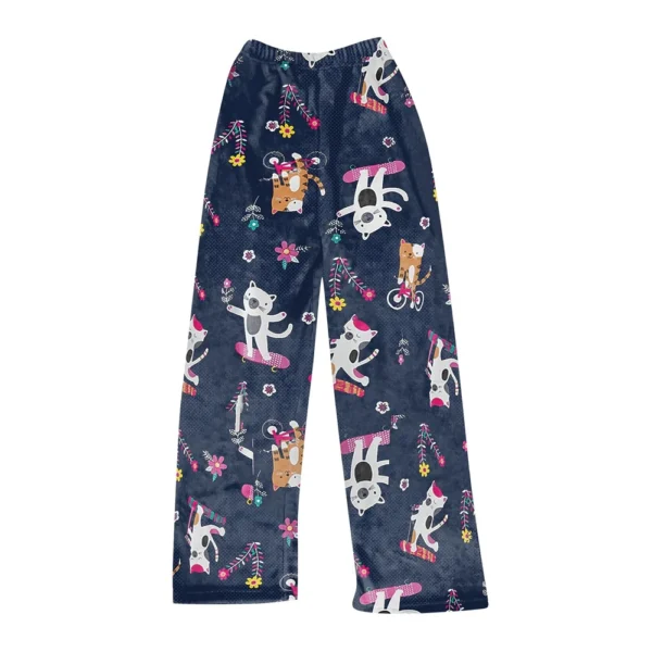 Women Winter Plaid Pants Full Length Long Trousers Sports Pants - Image 8