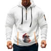 Men's Printed Sweatshirt Hoodie Zipper Arm Pocket Cardigan Men's Sports Large - Image 34