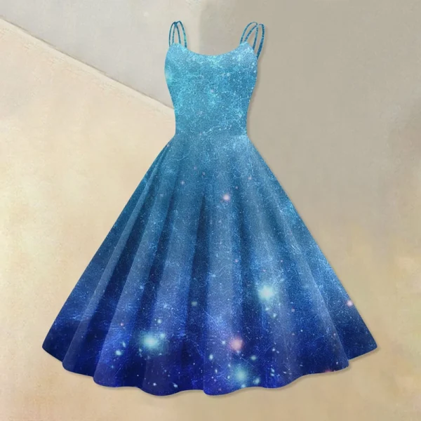 Women's Fashion  Printed Sexy Strapless Gothic Cocktail Dress Punk, Vintage - Image 28