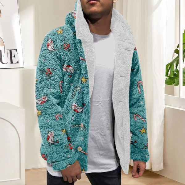 Men'S Winter Zipper Hooded Fleece Sweatshirt With Patch Pocket Casual Jacket - Image 19