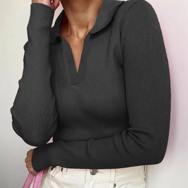 Women's Cable Knit V Neck Sweater Lightweight Soft Pullover Sweaters - Image 11
